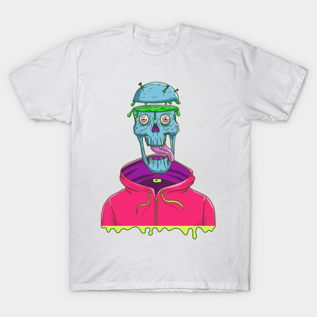 Psychedelic Skull T-Shirt by artub